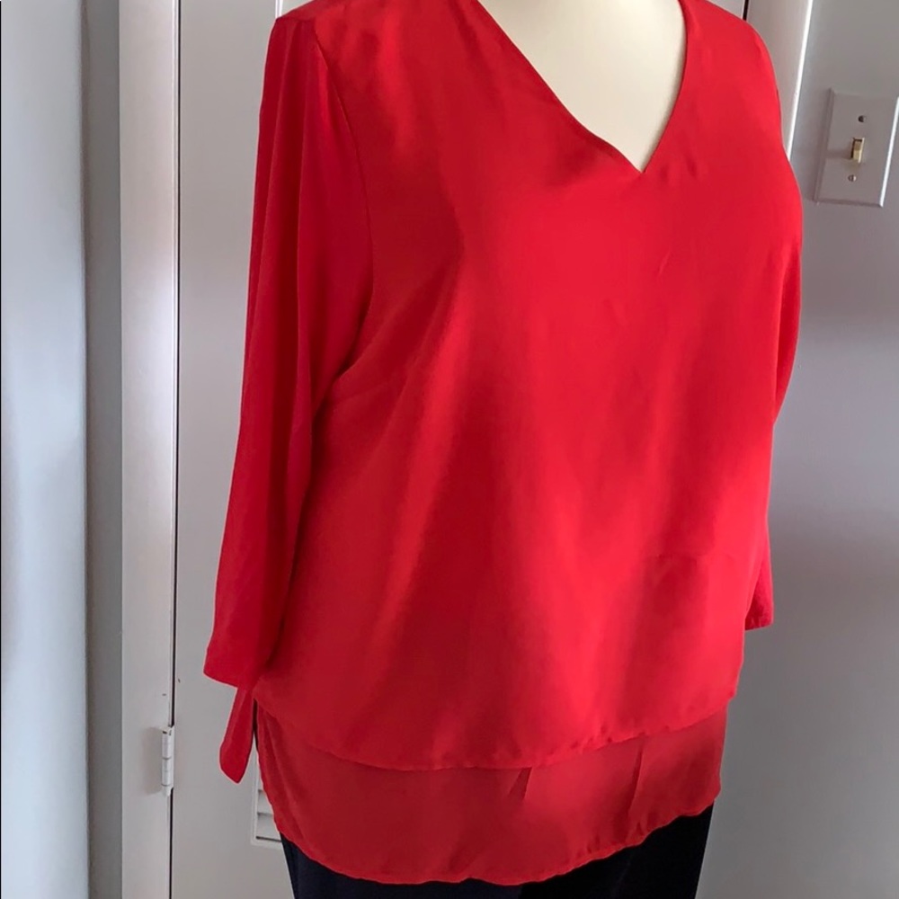 MICHEAL Michael Kors plus size mixed media  top